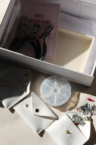 DIY CHARM NECKLACE KITS -  SILVER