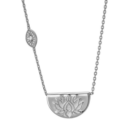 THE AURORA NECKLACE EVIL EYE SILVER